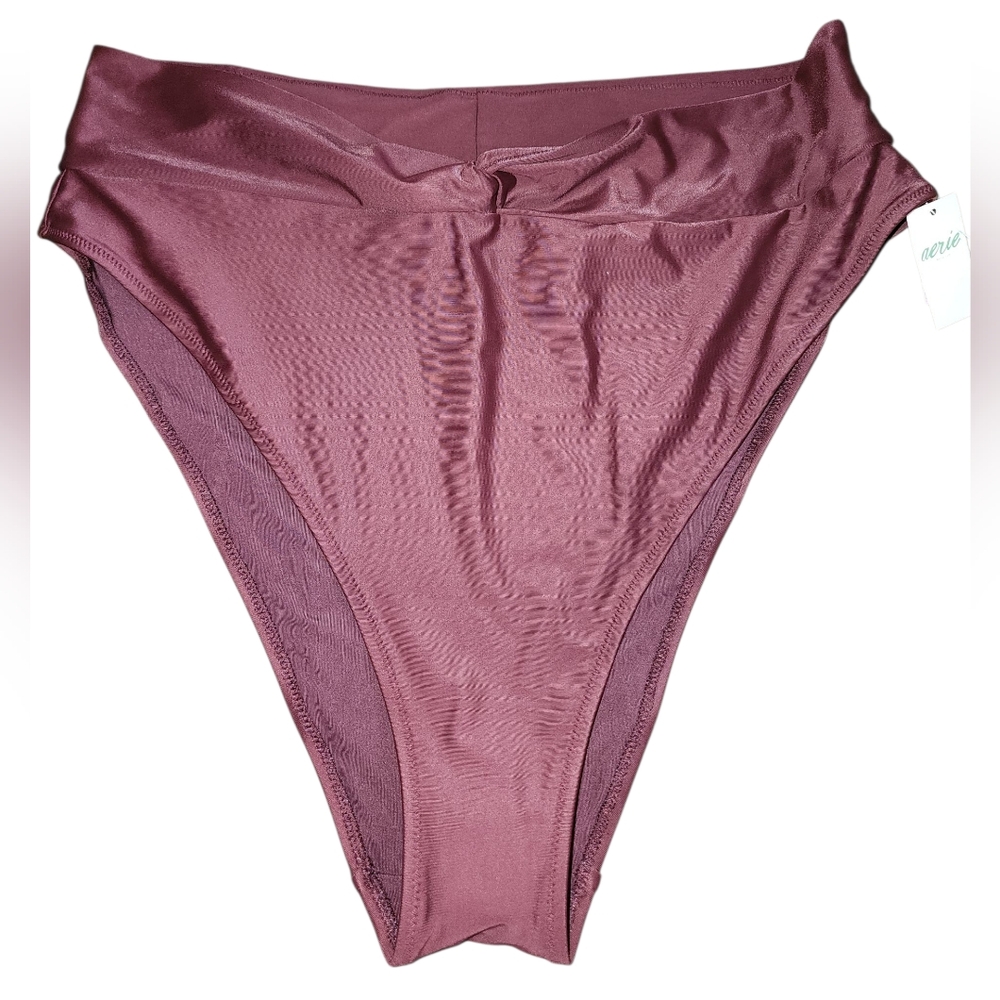 Aerie‎ Deep Wine High Cut Cheeky Bikini Bottom Nwt Size Xxl